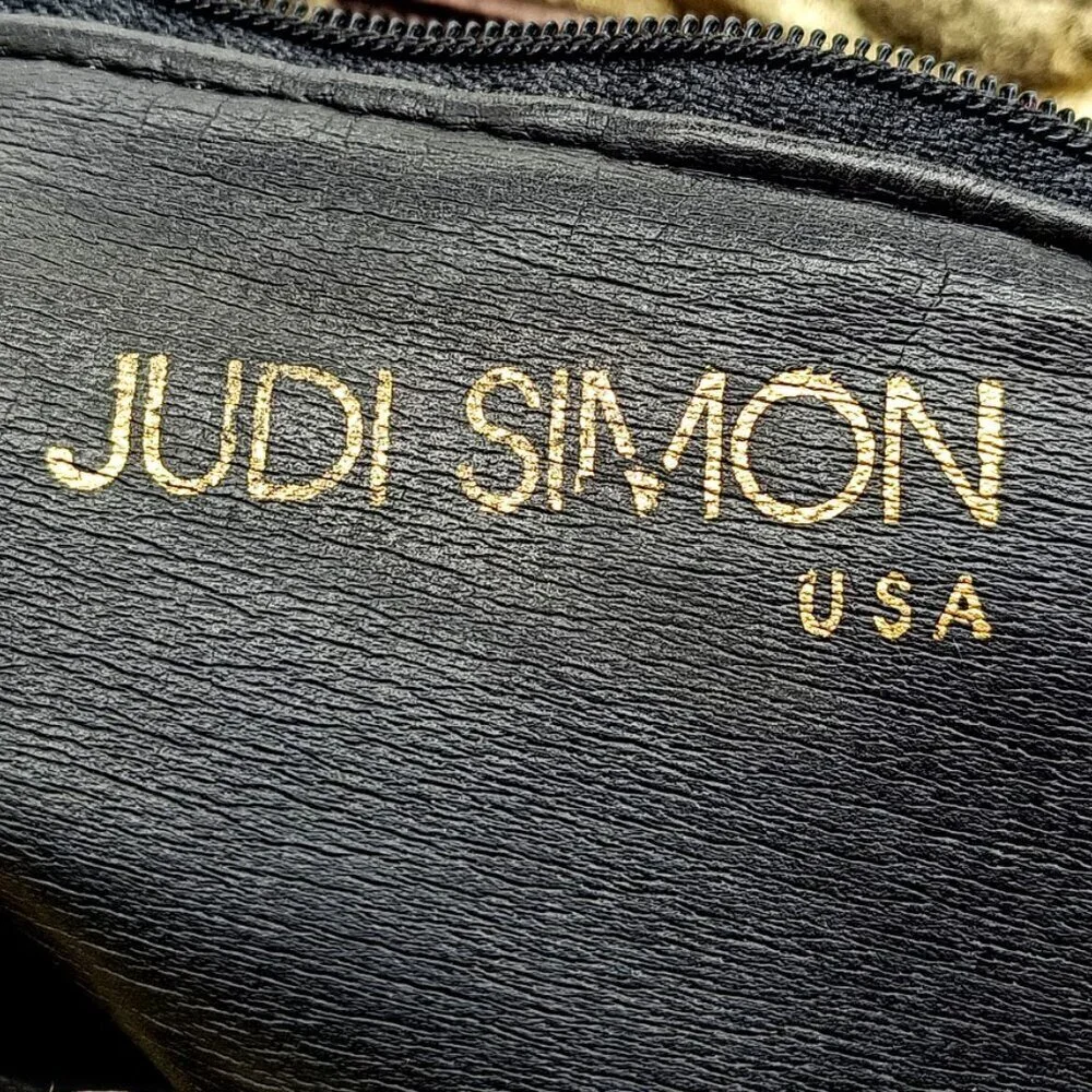 Vintage Judi Simon USA Tri-Color Metallic Leather Hobo Bag